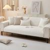 Sofa Cushion Pure Cotton Four Seasons Non-Slip Fabric Solid Color Nordic Simple Cotton Seat Cushions Leather Sofa Cover Towel Cover Universal