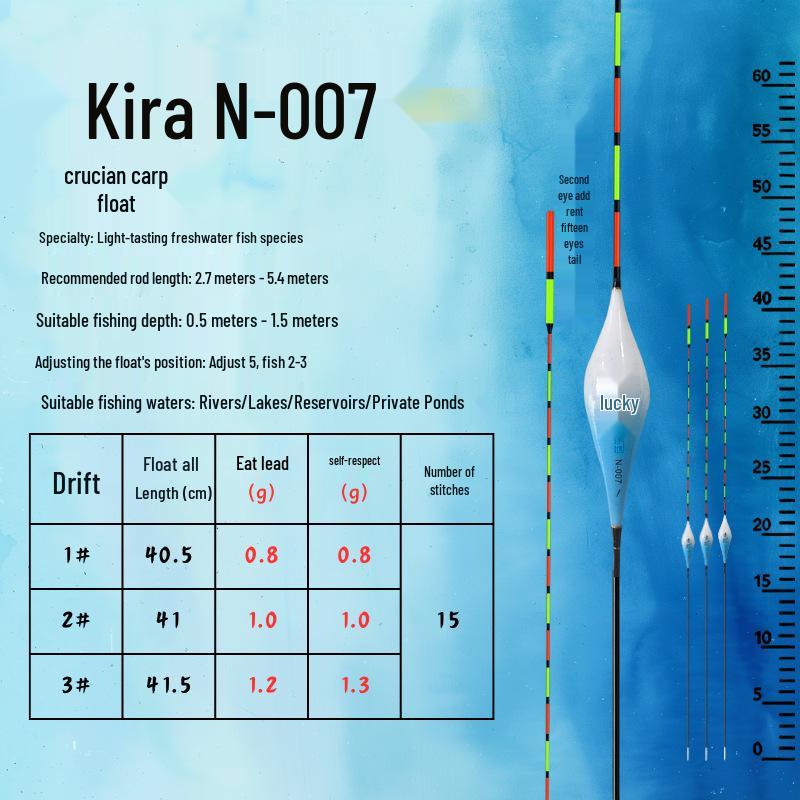 Улучшенный поплавок для ловли карася с нано-толстым хвостиком - Высокая чувствительность и привлекательный дизайн для дальних забросов и крупного карася.