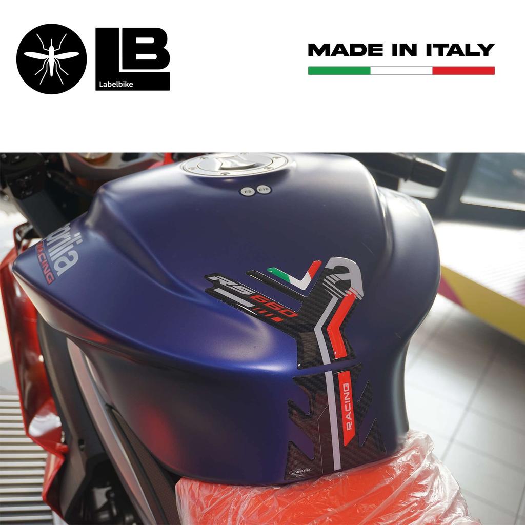 labelbike 3D-наклейка на бак, защита, совместимая с Aprilia RS6602022, красная