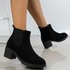Модные женские ботинки на платформе, женские ботильоны, осенняя мода, элегантные, из искусственной замши, элегантные, лаконичные, однотонные, на высоком каблуке, ботильоны