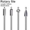 1Pcs Rotary Burr 1/4 Inch 6mm Shank 150mm Long Carbide Cutter Rotary Files CNC Engraving Bit For Dremel