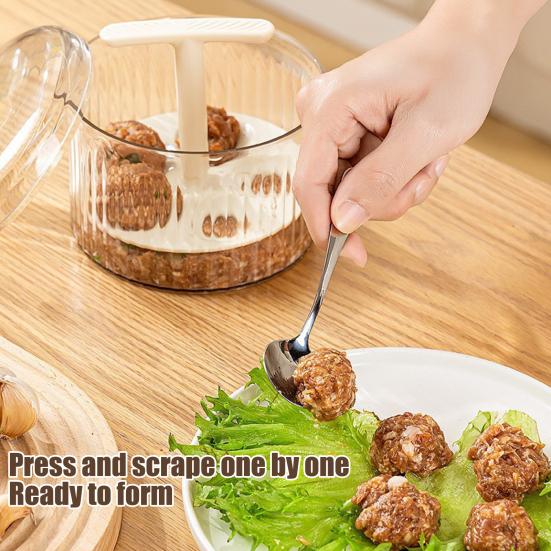 Ручная форма для фрикаделек на 5 шариков, пресс для фрикаделек, кухонная форма для фрикаделек, рыбных шариков, креветочных шариков и выпечки.