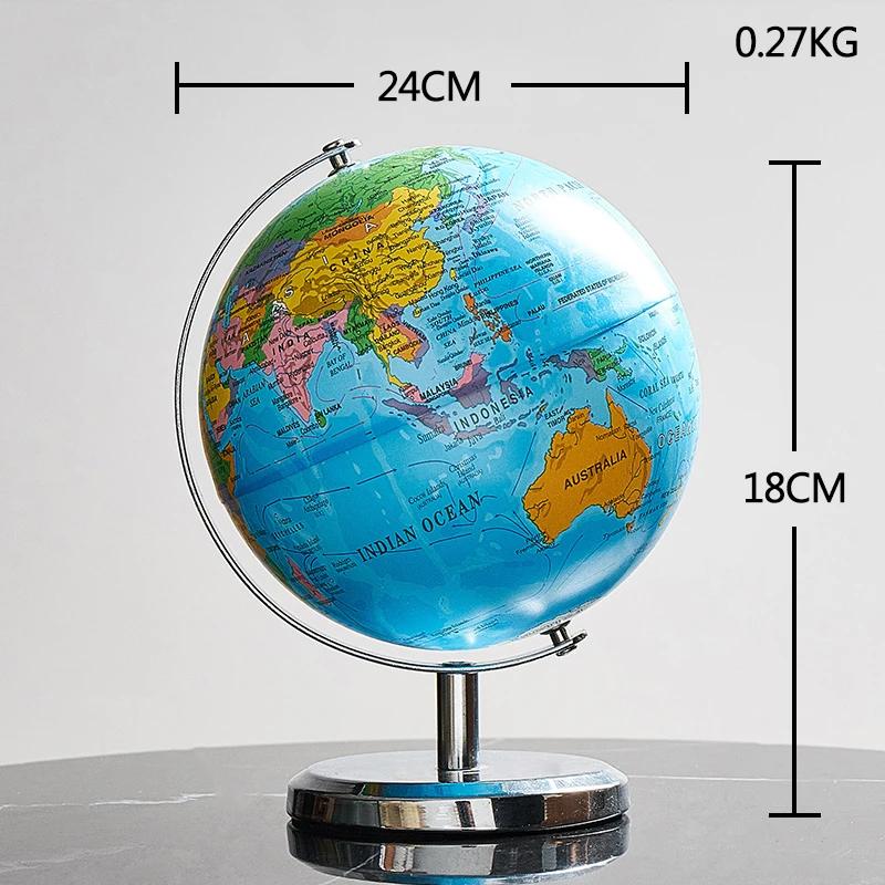 Retro World Globe Desk Earth Globe Home Decoration Do Mapa Globo Geografia Accessories Globe Room Decor Geography Kids Education