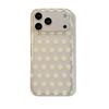 Матовый Полупрозрачный Чехол с Точками для iPhone 15/16/17 Pro Max, Двухслойный, Ударопрочный