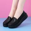 Женские лоферы на платформе, повседневные элегантные черные женские туфли из коровьей кожи, увеличивающие рост, на толстой подошве