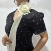 Elegant Long Floral Scarf Soft Women’s Neck Scarf Versatile Silk Rose Scarf  Dating Occasion