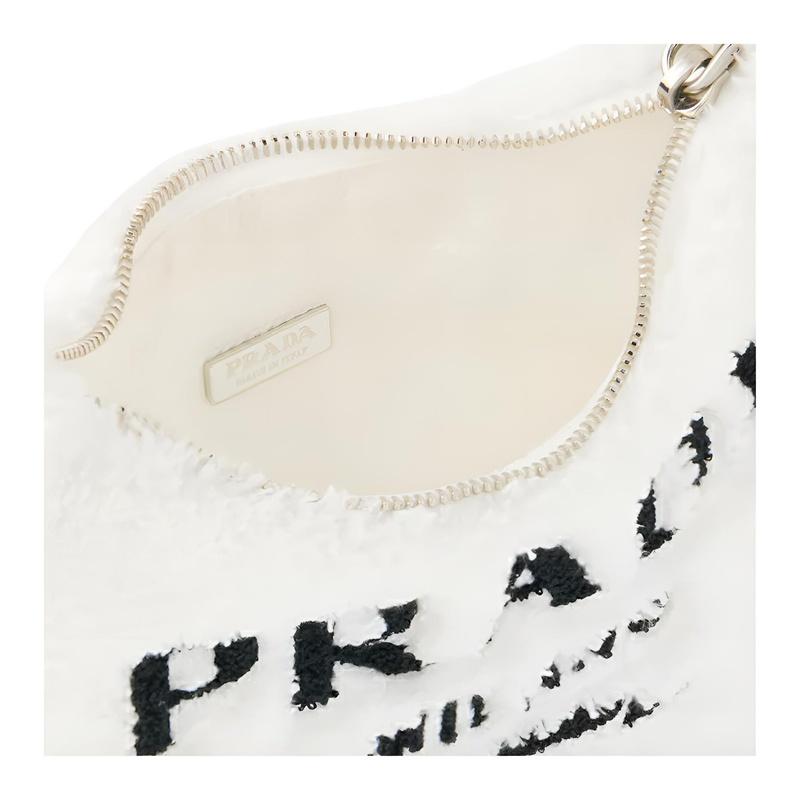 Prada Re-Edition 2000 zipper closure fabric armpit bag handbag hand shoulder bag women's white