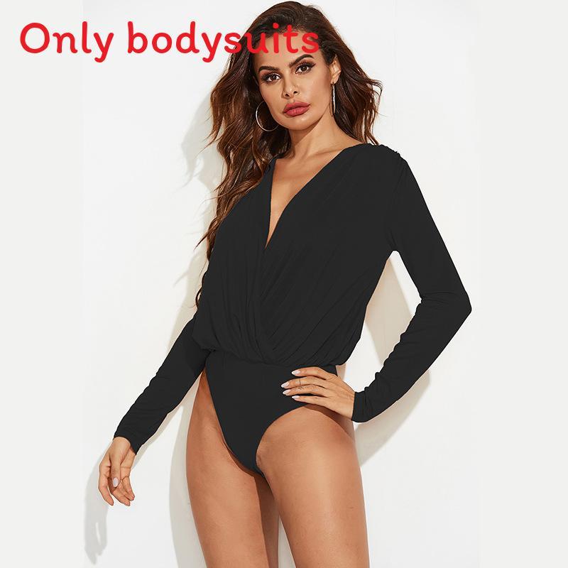 Polyester Fabric Deep V Neck Jumpsuit With Irregular Design For Fall Fashion Women