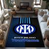 Inter Milan Customize Text Floor Rug Office Rug Suitable for Foyer Game Room Hallway Dormitory Antislip Carpet Decorate Offices Best for Christmas