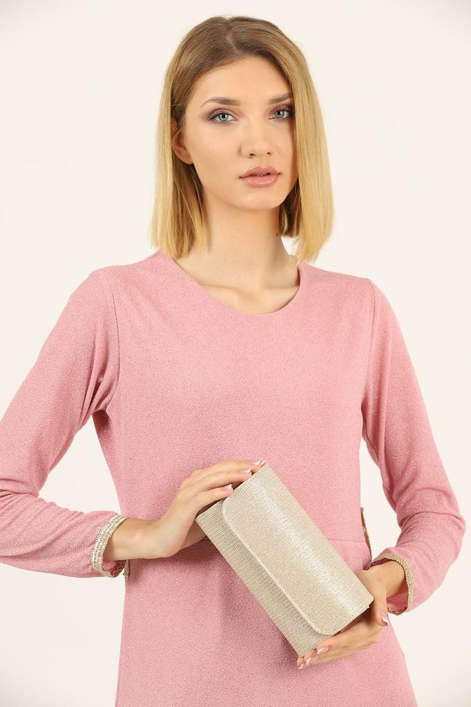 Women's Stylish and Useful Evening Dress Bag Striped Breasted Evening Dress Bag