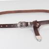 Extended Thin Section Knotted Decorative Ladies Belt All-match Slim Skirt Belt Narrow Soft Genuine Leather Women's Jeans Belt