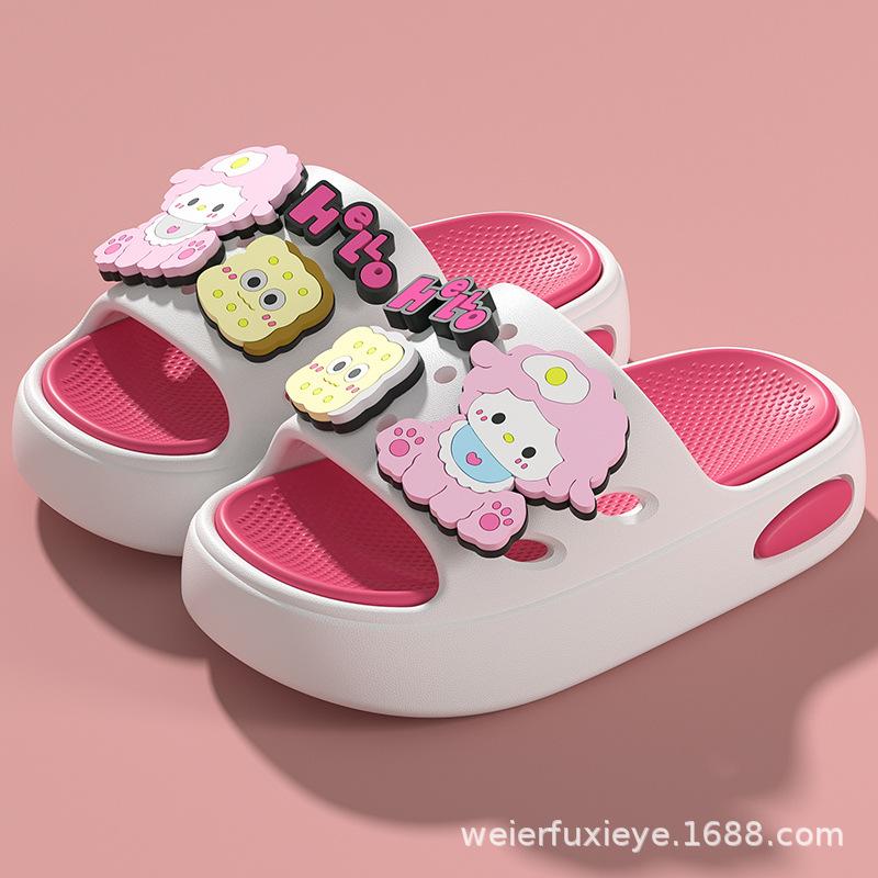 Children's summer cartoon slippers with a soft, cushy feel, suitable for boys and girls, indoor and outdoor, odor-resistant, non-slip, soft-soled