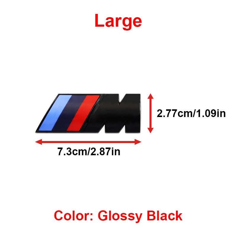 MLKK4 1PCS ABS Car Fender Side Emblem Rear Trunk Badge M Logo Sticker For BMW M M3 M5 M6 E46 E90 F30 G20 E36 E34 G20 G30 Accessories