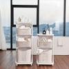 Laundry Storage Rack Basket Multilayer Rolling Laundry Basket Multifunctional Dirty Clothes Shelf with Wheels Bathroom Organizer