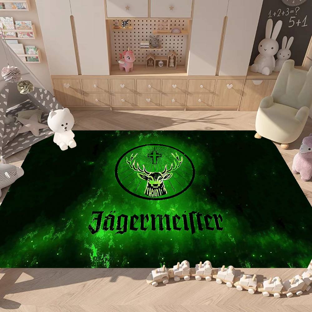 Коврик для двери с логотипом Jägermeister, скандинавский стиль, для спальни, гостиной, прихожей, балкона, противоскользящий, Alfombra
