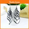 Chic Black Gold Silver U-shaped Spiral Earrings For Trendy Women Accessories