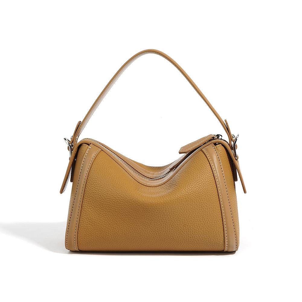 Minimally Textured Cowhide Shoulder Bag Versatile Crossbody Commuting Women's Niche Design High-end Leather Handbag