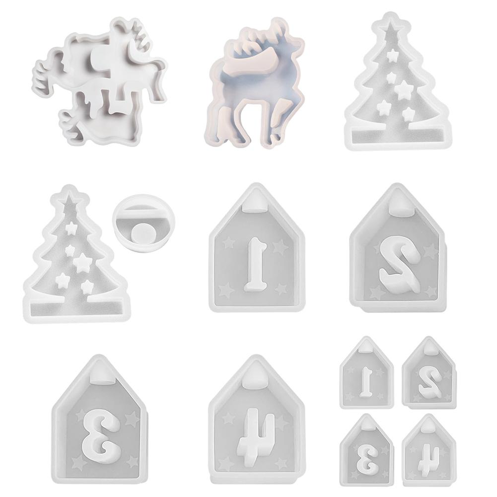 Силиконовые формы DIY 3D Xmas силиконовая форма для литья эпоксидной смолы (3 лося) /