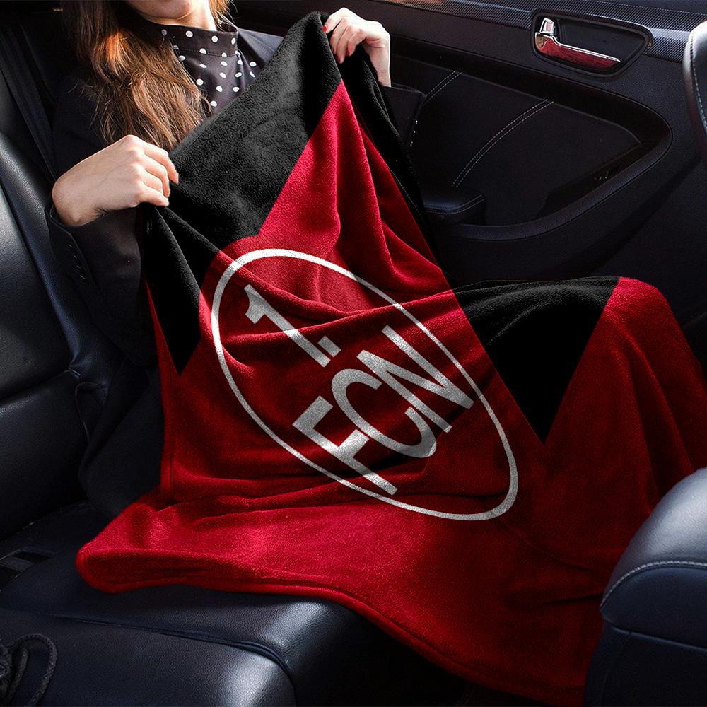 Nurnberg Football Club Flannel Blanket, Soft Polyester, Modern Design, All-Season for Camping, Travel, Gifts for holidays or birthdays
