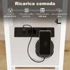 Floor Lamp with Shelves, Adjustable Light, Foot Switch and USB Ports, White