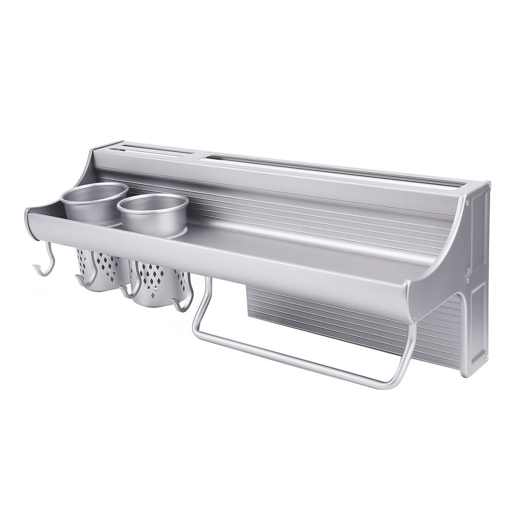 Настенный кухонный органайзер, многоцелевая полка для специй, полка для хранения приправ из алюминиевого сплава