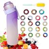 GUVC Air Up Water Bottle, 650ml, Taste-Changing Air Up Water Bottle, Nose Drinking Water Bottle with 19 Flavor Pods, Gradient Design, Fruit Fragrance,
