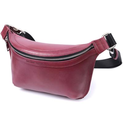 Трендовая бананка для женщин из натуральной кожи GRANDE PELLE Bag 22815 Розовый