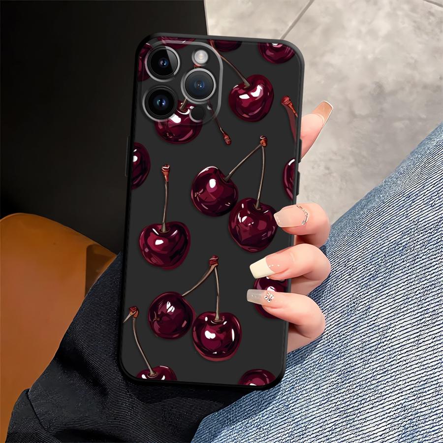 Чехол для Apple iPhone 17 Pro Max 14 11 12 15 Pro 7 8 Air 16 13 XR XS MAX Funda Чехол для телефона Фрукты Вишня
