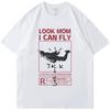 Футболки с принтом Qiong Look MoM I Can Fly, Хлопковые топы, Уличные футболки Travis ASTROWORLD
