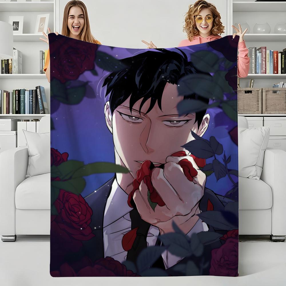Art R-RosesChampagne Throw Flannel Blanket Perfect for Sofa Office Bed Travel Sleep Read Relax Camping four season use