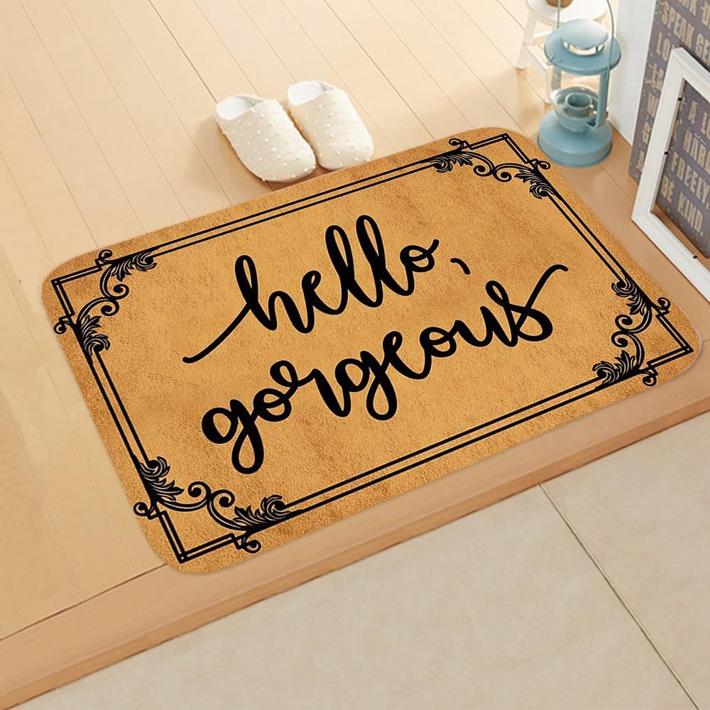 Funny Quote Flannel Doormats, Unique Dog Treats Wine Home Sayings Creative Entrance Decor Soft Floor Mats for Porch and Home