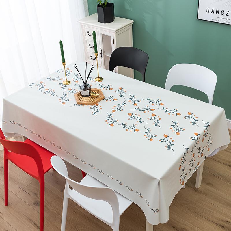 Простые маленькие свежие домашние прямоугольные скатерти с принтом для украшения стола, вечерние, водонепроницаемые, с защитой от пятен, Nappe De Table