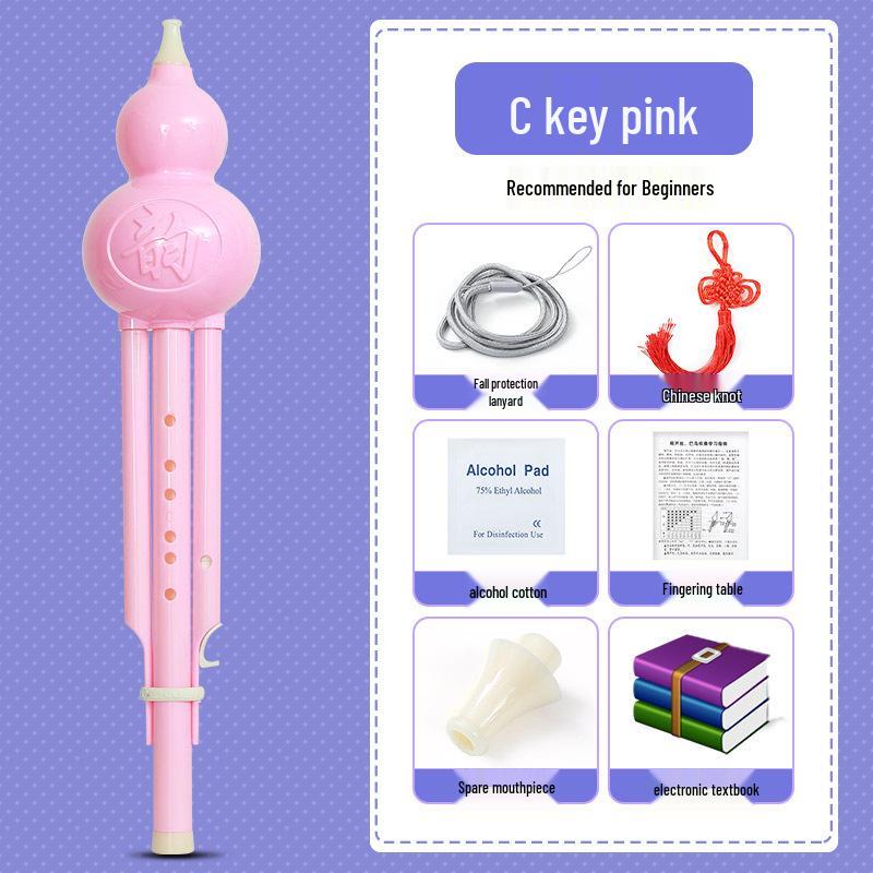 Beginner Hulusi Gourd Flute for Primary School Students - Ethnic B-flat and C Key Musical Instrument