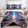 3pcs bedding set Mystical Landscape Includes 1 Comforter + 2 Pillowcases, Without Pillow Inserts, Soft Comfortable,a0909113