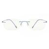 Rimless Rectangle Blue Smartbuy Collection Bethanana Ttgv01 004 Fashion Unisex Eyeglasses