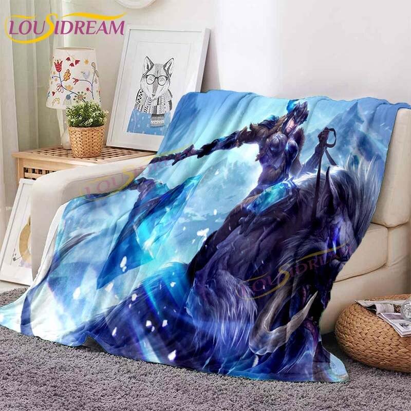 Одеяла League of Legends, игровые фланелевые одеяла серии Skin Art, кровать с мультяшным принтом, диван, мягкое покрывало, покрывало для путешествий, кемпинга