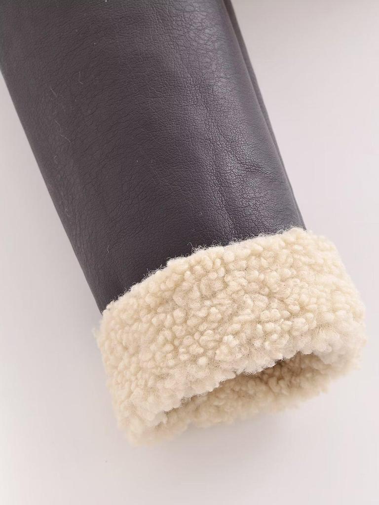 Женская кожаная куртка-пальто из цельного меха в европейском и американском стиле - Универсальная новая мода