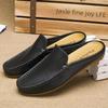 Men's Genuine Leather Closed-Toe Sandals - Breathable Summer Thong Shoes