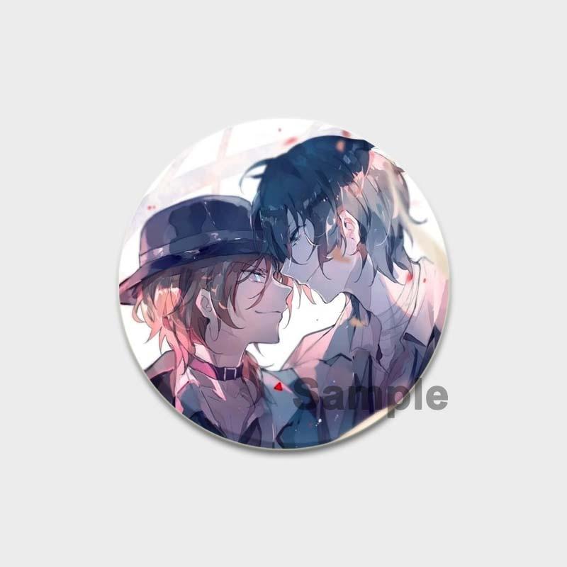 58 мм аниме булавка Bungo Stray Dogs нагрудные булавки Chuuya Ranpo Yosano акриловая брошь ручной работы из эпоксидной смолы значок ювелирный аксессуар для рубашки-сумки