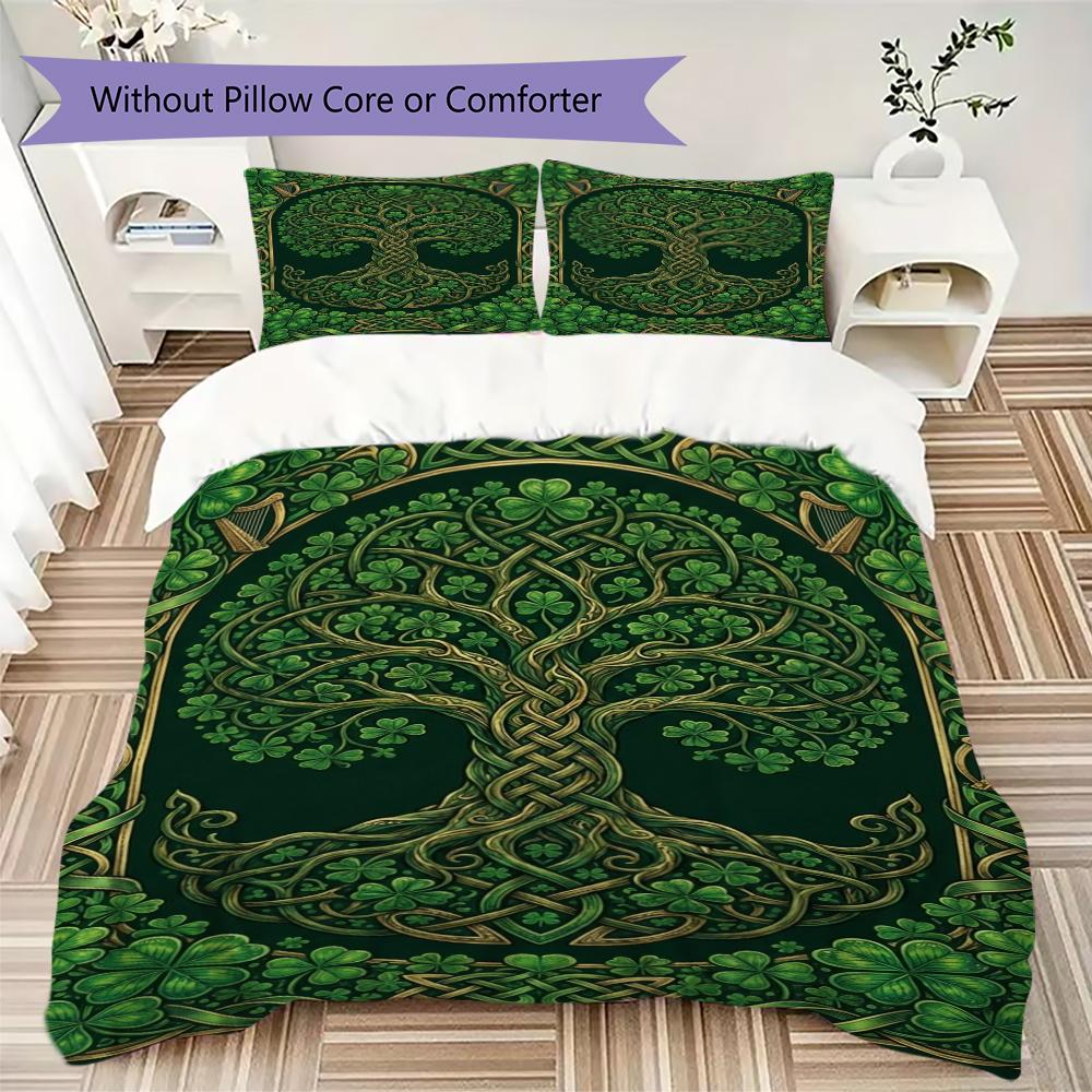 Tree of Life Pattern Bedding uilt Set uilt Cover Pillowcase Home Decoration Birthday Gift (1 * duvet cover + 2 * pillowcase without core)144