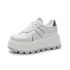 Little White Shoes Thick Sole Inner Height Increase Women's Retro Casual Fashion Sports Comfortable Female Student Board Shoes