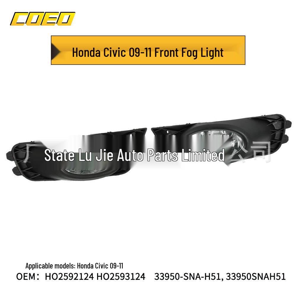 Honda Civic 09-11 Front Fog Light Bar HO2592124/HO2593124 (Out of Stock)