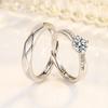 Кольцо из 100% стерлингового серебра 925 пробы с настоящим бриллиантом для женщин, ювелирные изделия из серебра 925 пробы, обручальные кольца Bizuteria For Love, кольца с драгоценными камнями