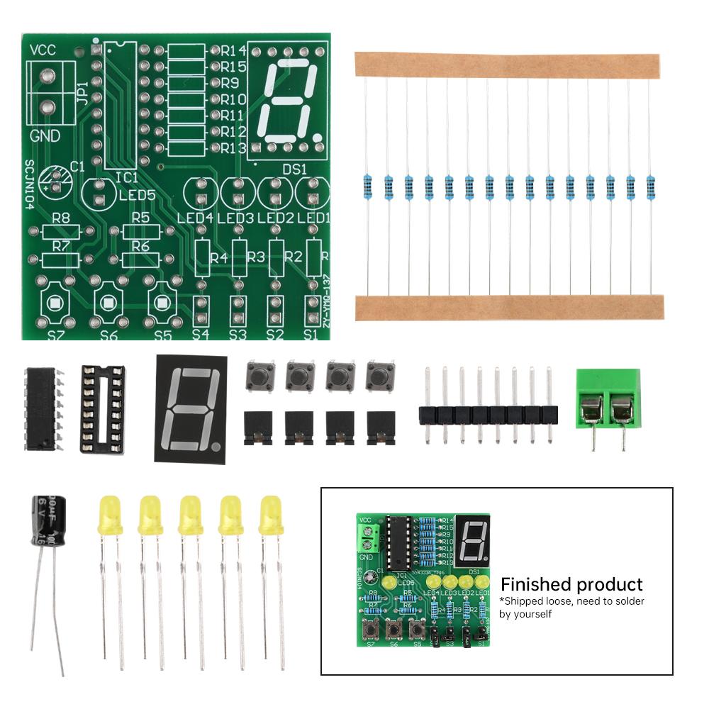 Decoding Display Electronic Manufacturing Loose Parts Electronic Production DIY Spare Parts Training Test Soldering Teaching Kit