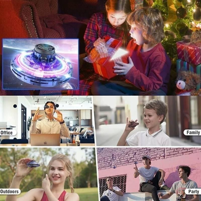 Customizable Led Glowing Ufo Fidget Spinner For Kids Stress Relief