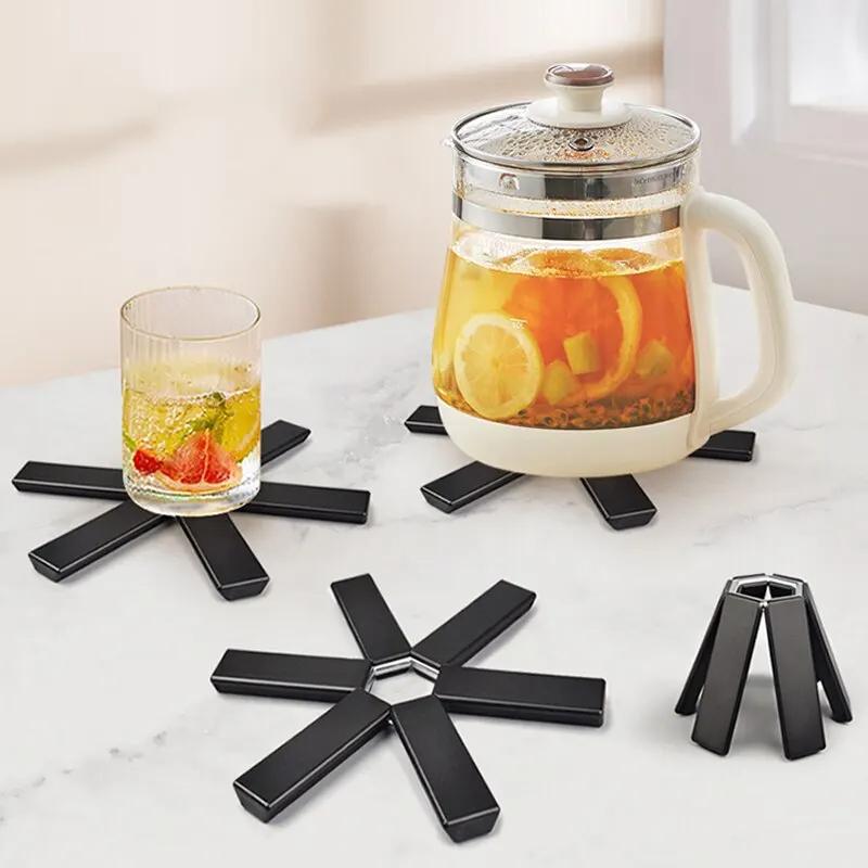 Heat Resistant Pad Foldable Non-Slip Pot Pan Mat Table Placemat Dish Plate Cross Holder Coaster Kitchen Table Trivet