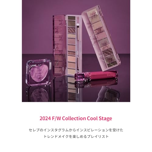 ETUDE Палитра теней для век Play Color Eyeshadow Cool Stage / 10 цветов Гелевая текстура глиттер Шиммер Матовый Текстура клавиш