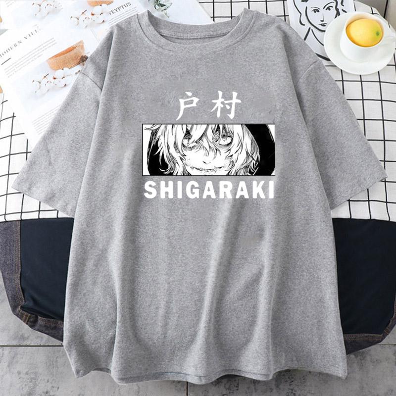 Футболка с рисунком из аниме «My Hero Academia SHIGARAKI» в стиле японского аниме, летние футболки с короткими рукавами, свободные спортивные футболки для бега и активного отдыха в стиле аниме