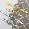 1PC Cabinet Knobs Crystal Handles Wardrobe Pullers Diamond Shape Design Glass Furniture Handle