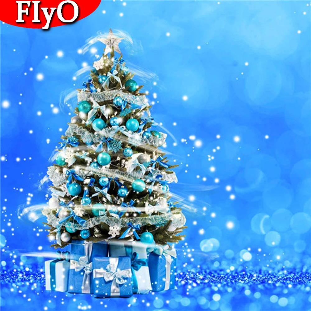 5D Алмазная вышивка Рождественская елка Набор для рукоделия Новое поступление Алмазная картина Пейзаж Искусство горный хрусталь Снежный декор для дома